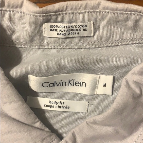 Grey/Light Blue Calvin Klein Button-up - Picture 3 of 3